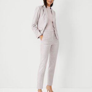 Ann Taylor SET One Button Blazer &High Rise Ankle Pant in Plaid Size 6 US